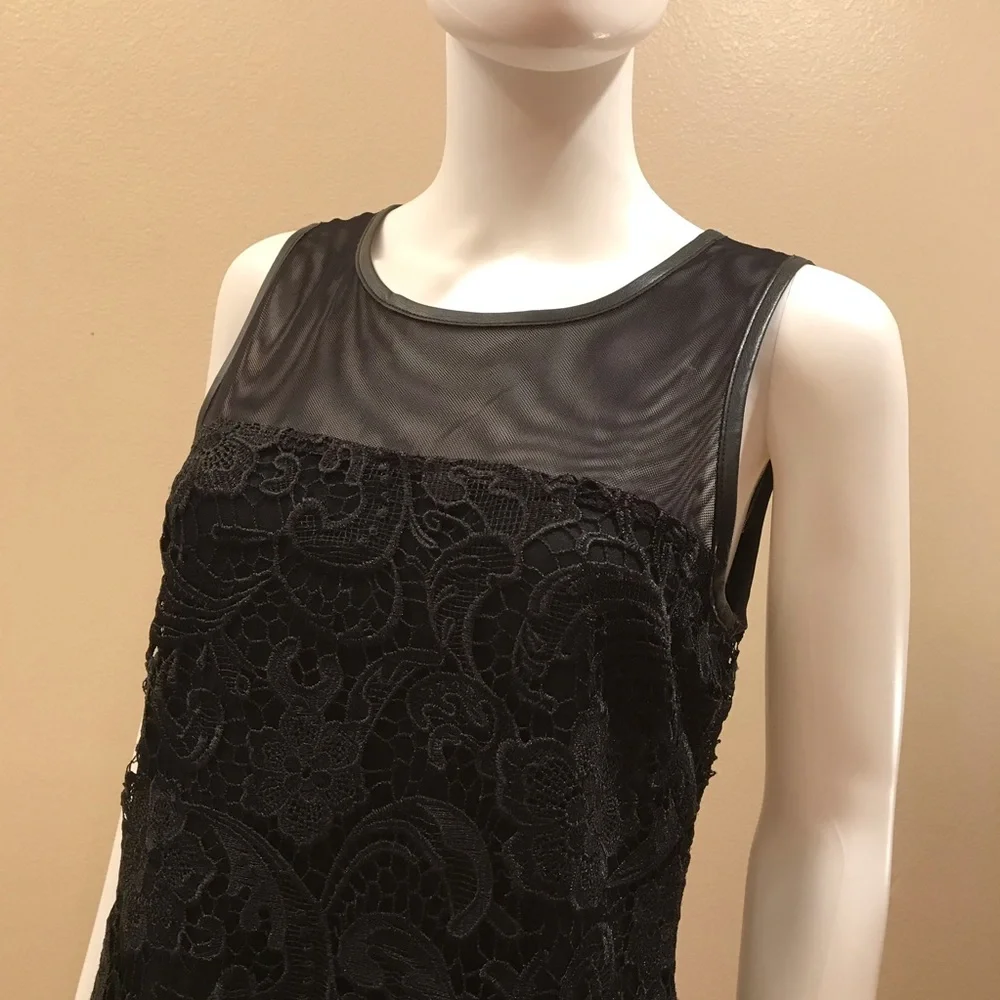 INC International Concepts Black Lace Dress Size 8 Sleeveless Formal Elegant - Picture 5 of 14